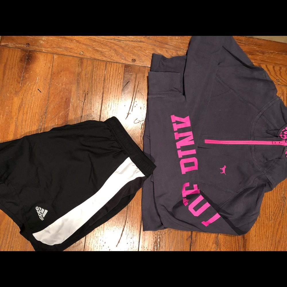 PINK quarter zip sweater